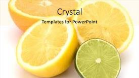  Presentation with citrus - Cool new presentation theme with orange lime green - citrus fruits isolated on white backdrop and a blonde colored foreground