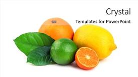  Presentation with orange lime - Beautiful PPT theme featuring orange lime green - different citrus fruit isolated backdrop and a white colored foreground