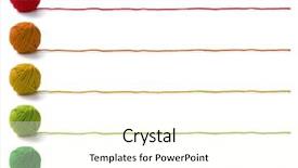  Presentation with lime - Amazing theme having orange lime green - five colors of yarn balls backdrop and a cream colored foreground