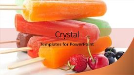  Presentation with orange lime - Audience pleasing presentation theme consisting of orange lime green - ice cream pops backdrop and a red colored foreground