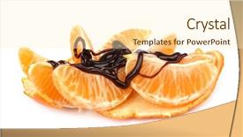  Presentation with mandarin fruits - Presentation theme consisting of conscience glossy compass illustration design over white background and a light gray colored foreground