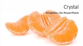  Presentation with orange fruit - Colorful slides enhanced with orange mandarin or tangerine fruit backdrop and a white colored foreground