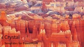  Presentation with rocks - PPT layouts with orange maroon - picturesque colorful pink rocks background and a red colored foreground