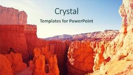  Presentation with panorama from bryce canyon national - Audience pleasing PPT layouts consisting of orange maroon - picturesque colorful pink rocks backdrop and a light blue colored foreground