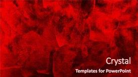  Presentation with painting - PPT theme with orange maroon - red painting background background and a wine colored foreground