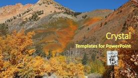  Presentation with limit - Cool new presentation design with orange mountains a road sign backdrop and a tawny brown colored foreground