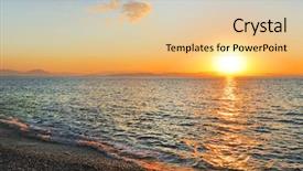  Presentation with mystic - Colorful PPT layouts enhanced with orange mystic sunset of sea backdrop and a lemonade colored foreground