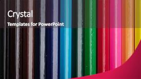  Presentation with crayon - Amazing PPT theme having orange navy - backgroung of wooden colorful crayon backdrop and a wine colored foreground