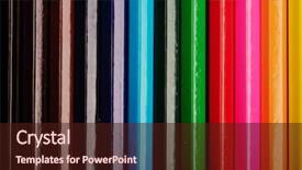  Presentation with crayon - Amazing PPT layouts having orange navy - backgroung of wooden colorful crayon backdrop and a wine colored foreground