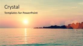  Presentation with navy - Colorful presentation theme enhanced with orange navy - beautiful sunset in laguna seaside backdrop and a blonde colored foreground