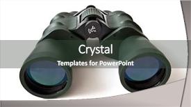  Presentation with binoculars at a lookout point - Cool new presentation with orange navy - binoculars on white backdrop and a dark gray colored foreground