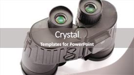  Presentation with navy - PPT theme consisting of orange navy - binoculars background and a gray colored foreground