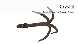  Presentation with anchor - Cool new slide deck with orange navy - old rusty anchor backdrop and a white colored foreground