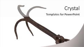  Presentation with anchor - Presentation theme having orange navy - old rusty anchor background and a white colored foreground