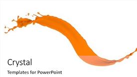  Presentation with splash - Audience pleasing PPT theme consisting of orange paint splash isolated backdrop and a white colored foreground