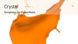  Presentation with splash - Slides consisting of orange paint splash isolated background and a lemonade colored foreground