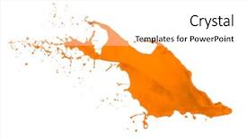  Presentation with paint - Slide deck with orange paint splash isolated background and a white colored foreground