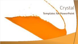 Presentation with splash - Colorful presentation design enhanced with orange-paint-splash-isolated backdrop and a cream colored foreground