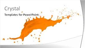  Presentation with splash - PPT theme consisting of orange-paint-splash-isolated background and a white colored foreground
