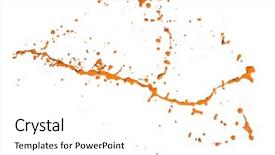  Presentation with paint splatter - Amazing slides having orange paint splash isolated backdrop and a white colored foreground