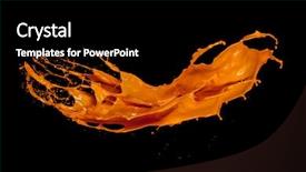  Presentation with paint - Beautiful presentation theme featuring orange paint splash isolated backdrop and a black colored foreground