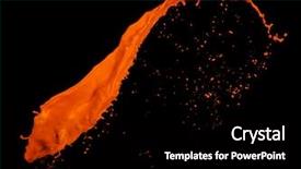  Presentation with splash - Presentation enhanced with orange paint splash isolated background and a black colored foreground