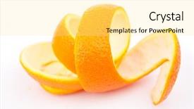  Presentation with white pigeon against the blue - PPT theme featuring orange peel against white background background and a blonde colored foreground