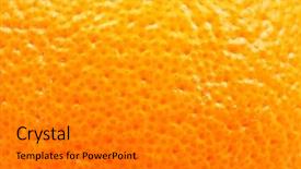 Presentation with orange - Presentation theme consisting of orange peel close up background and a gray colored foreground