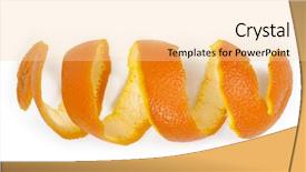  Presentation with orange peel isolated - Amazing PPT layouts having orange peel isolated on white backdrop and a blonde colored foreground
