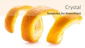  Presentation with orange - Amazing PPT theme having orange-peel-or-orange-twist backdrop and a yellow colored foreground