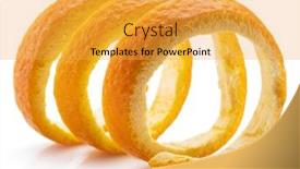  Presentation with orange - Cool new PPT theme with orange-peel-or-orange-twist backdrop and a yellow colored foreground