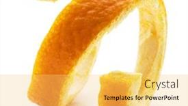  Presentation with orange peel isolated - Colorful slide set enhanced with orange-peel-or-orange-twist backdrop and a yellow colored foreground