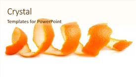  Presentation with orange peel isolated - Slides featuring orange peel background and a cream colored foreground