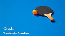  Presentation with blue orange - Presentation theme consisting of orange-ping-pong-ball background and a gray colored foreground