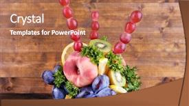  Presentation with decoration - Theme with orange plum wedding - table decoration made of fruits background and a coral colored foreground