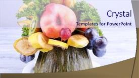  Presentation with baking light waem and a soft gre - Audience pleasing slides consisting of orange plum wedding - table decoration made of fruits backdrop and a  colored foreground