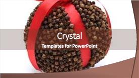  Presentation with orange - PPT theme enhanced with orange pomander ball background and a tawny brown colored foreground