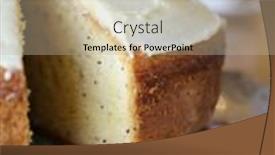  Presentation with cake - Audience pleasing presentation theme consisting of orange-poppyseed-cake-on-vintage backdrop and a mint green colored foreground