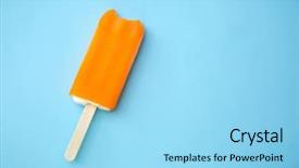  Presentation with blue orange - Amazing PPT layouts having orange popsicle on a blue backdrop and a arctic colored foreground