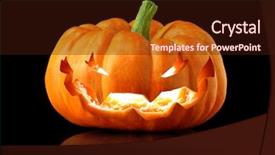  Presentation with black jack - Theme having orange pumpkin jack-o-lantern background and a  colored foreground