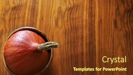  Presentation with bowl - Slide set enhanced with orange-pumpkin-lying background and a tawny brown colored foreground
