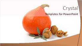  Presentation with sage - Slides having orange-pumpkin-with-walnuts background and a sky blue colored foreground