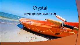  Presentation with sea rescue - Cool new presentation theme with orange rescue boat backdrop and a cyan colored foreground