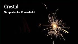  Presentation with cracker - Cool new slides with orange rocket firework - hand in dark with fire-cracker backdrop and a black colored foreground