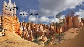  Presentation with panorama from bryce canyon national - Cool new presentation theme with orange rocks in bryce canyon backdrop and a  colored foreground