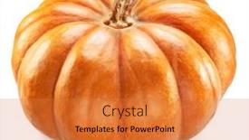  Presentation with orange - Slide set consisting of orange-round-pumpkin-isolated background and a gold colored foreground