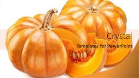  Presentation with pumpkin seeds - Slide deck enhanced with orange-round-pumpkins-pumpkin-slices background and a gold colored foreground