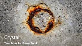  Presentation with concrete - Theme featuring orange-rusted-round-spot background and a gray colored foreground