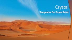  Presentation with sand dunes - Cool new slide set with orange-sand-dunes-of-namib backdrop and a teal colored foreground