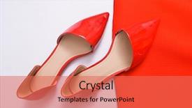  Presentation with heavy equipment larger orange digger - Slides with orange shoes and orange skirt background and a coral colored foreground